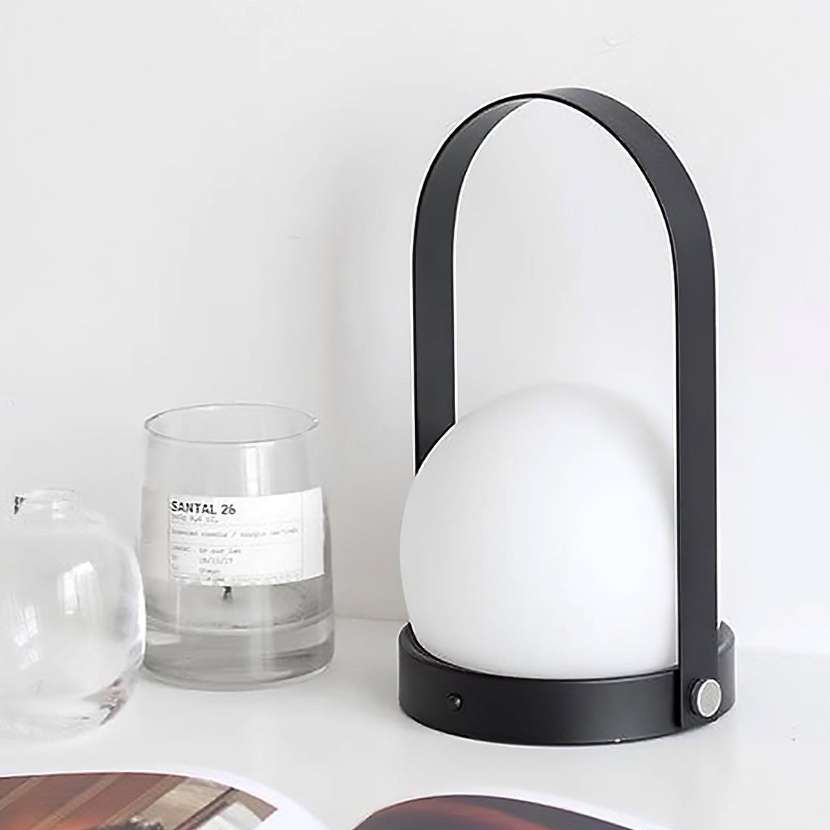 Zenon Minimalistische glazen tafellamp
