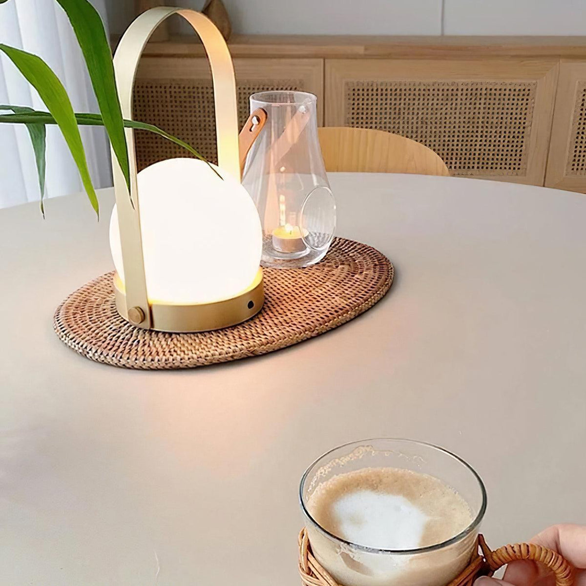 Zenon Minimalistische glazen tafellamp