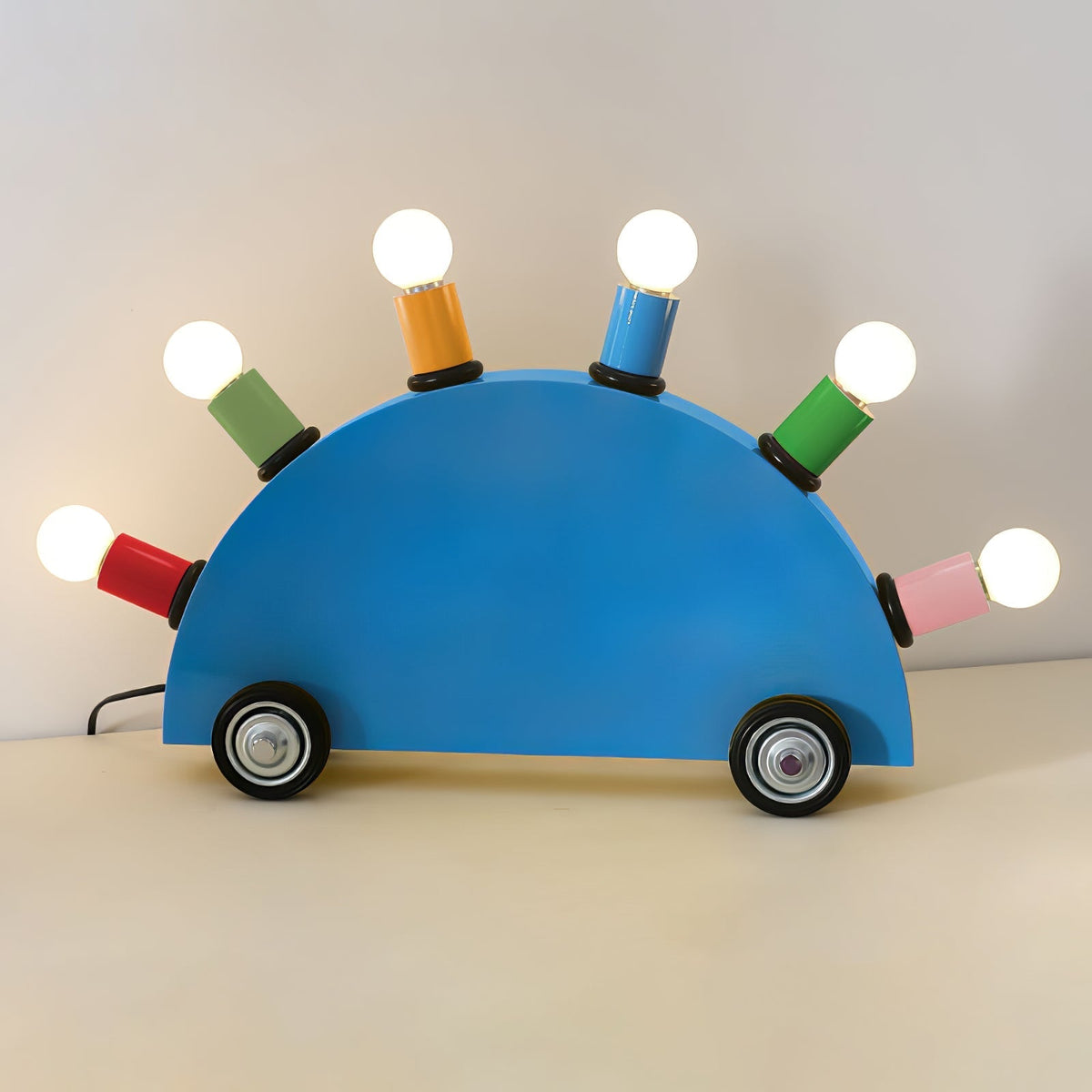 Mirerette tafellamp kleurrijk auto kinderkamer