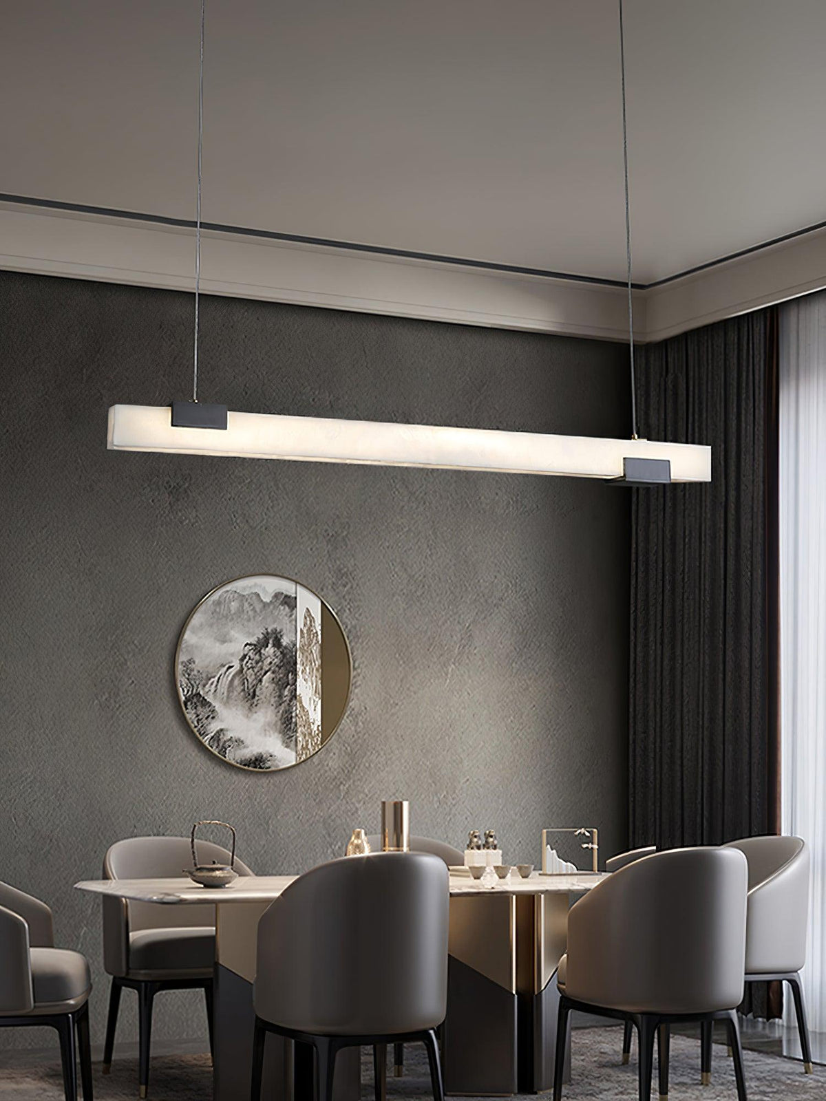 Mivel Minimalistische hanglamp van albast