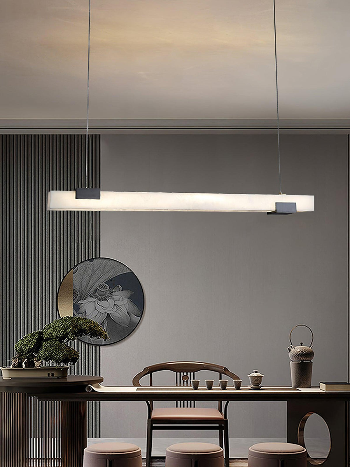 Mivel Minimalistische hanglamp van albast