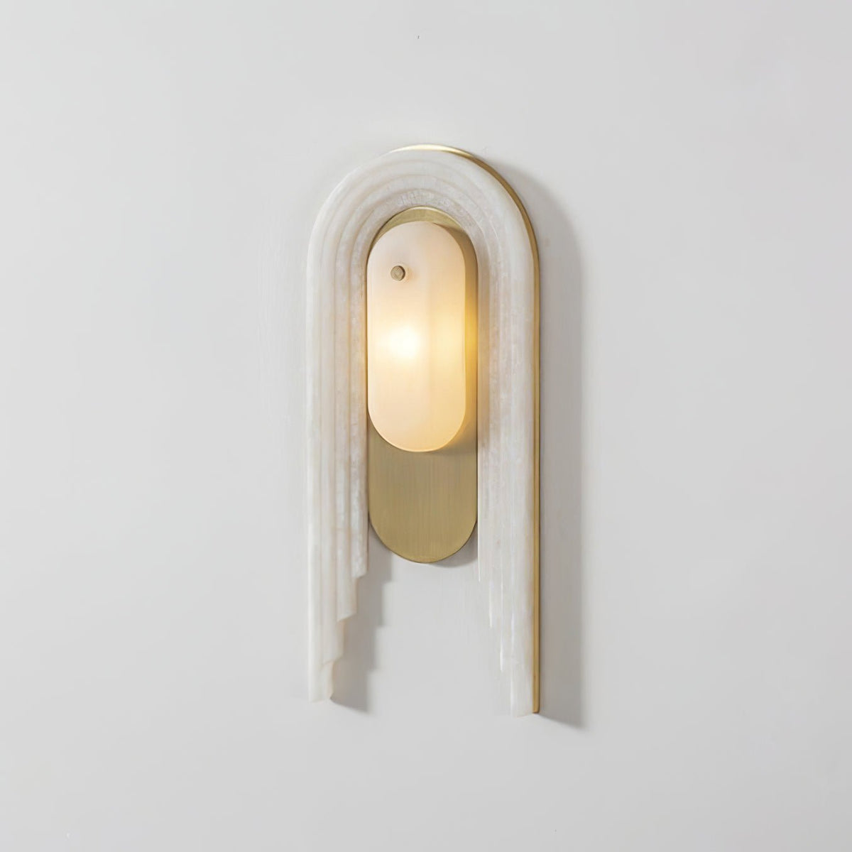 Sytalion Arch goudkleurige afwerking albasten wandlamp