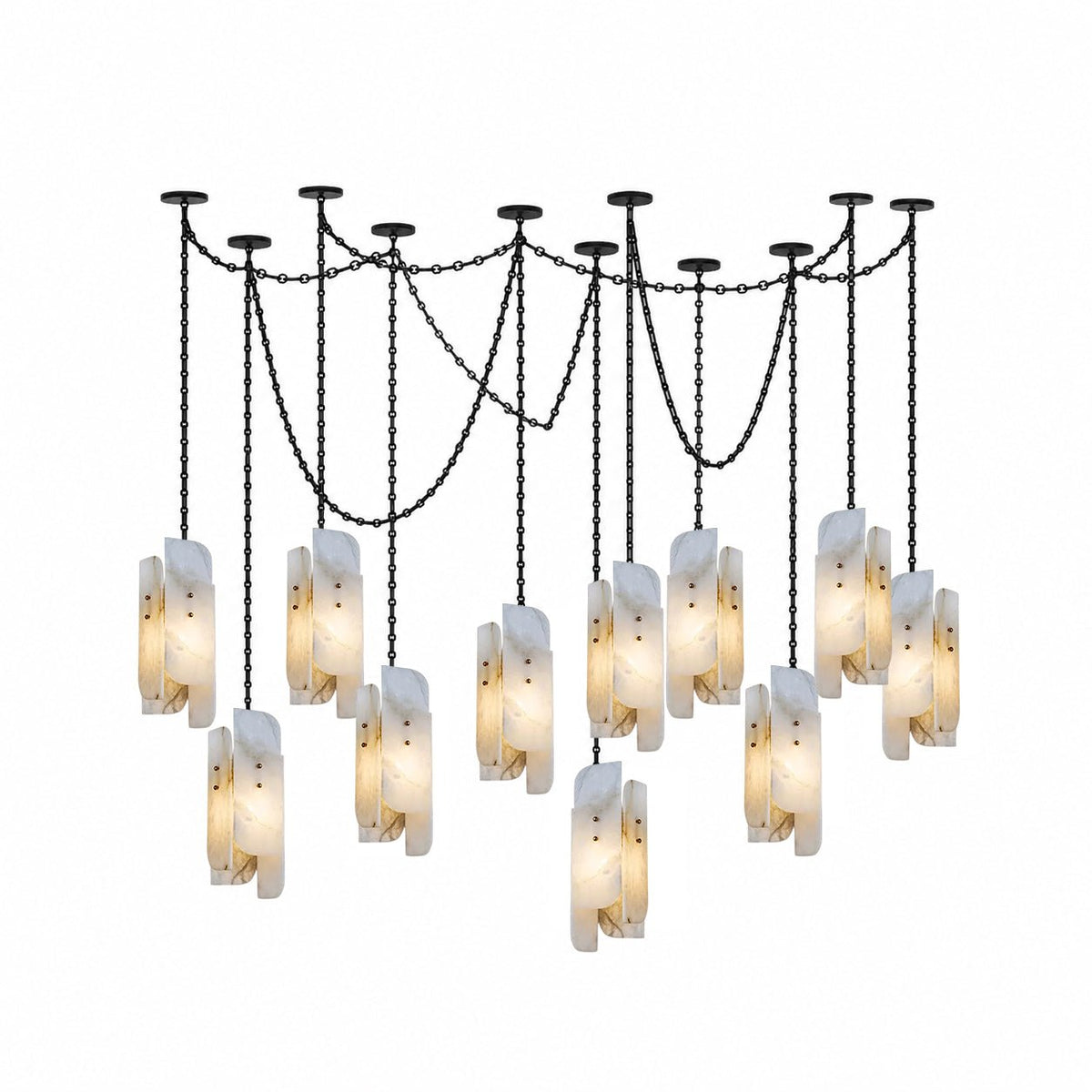 Aurevian Cascading Chain Cluster Kroonluchter