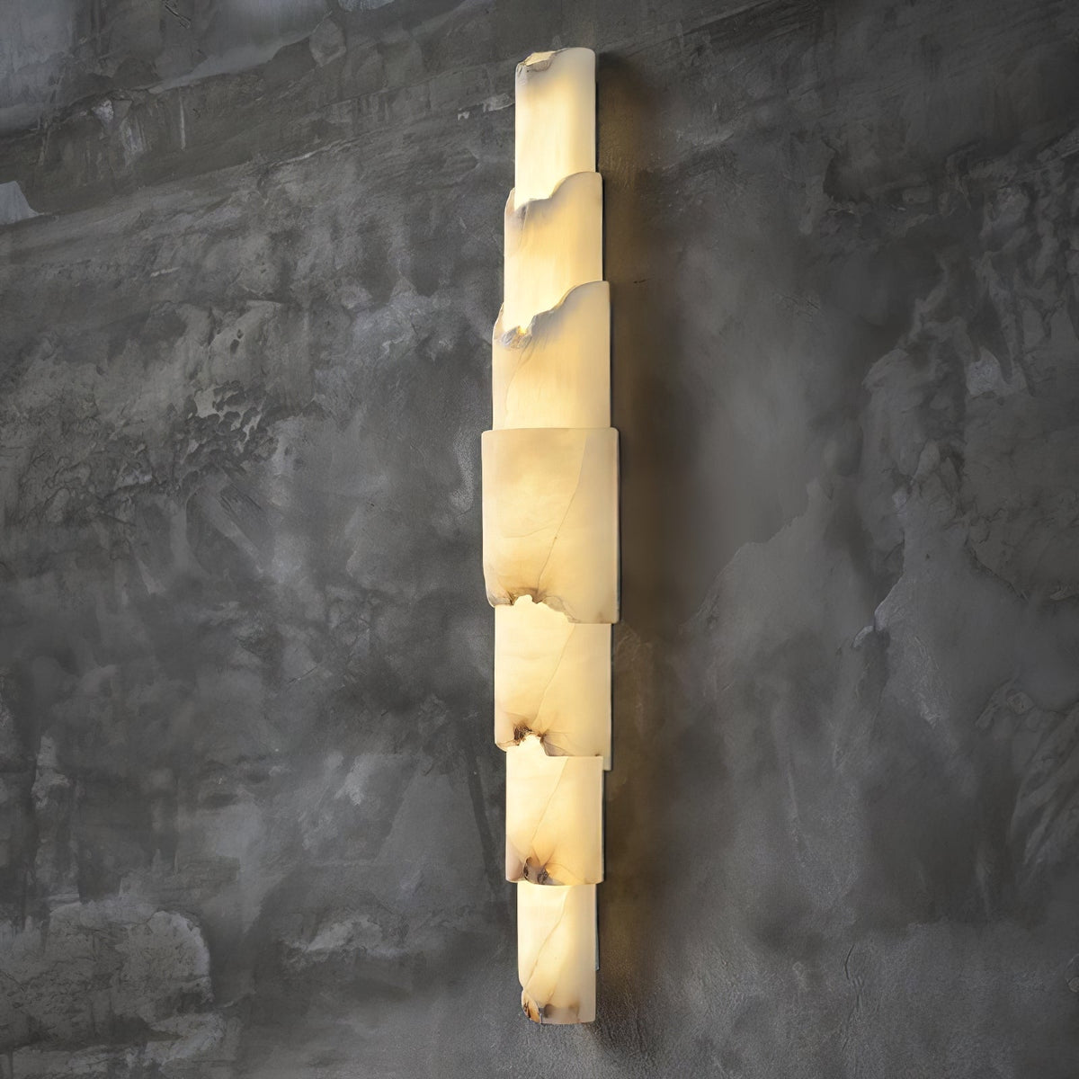 Caspian meelagen-albasten wandlamp