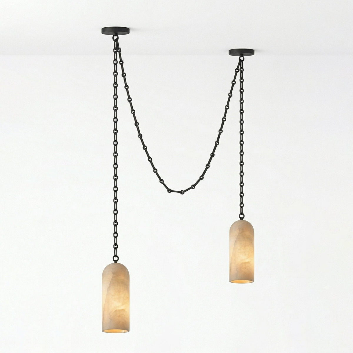 Auberon cascading chain capsule kroonluchter