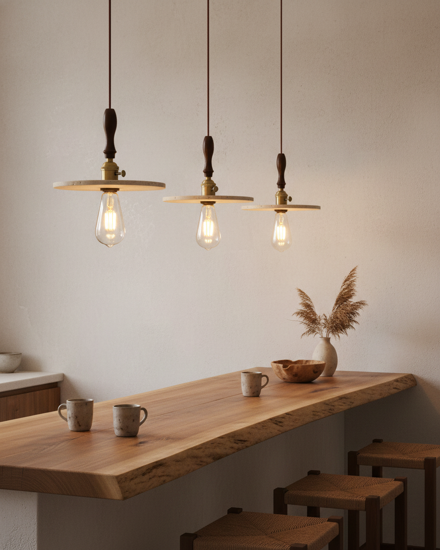 Seruine travertin hanglamp