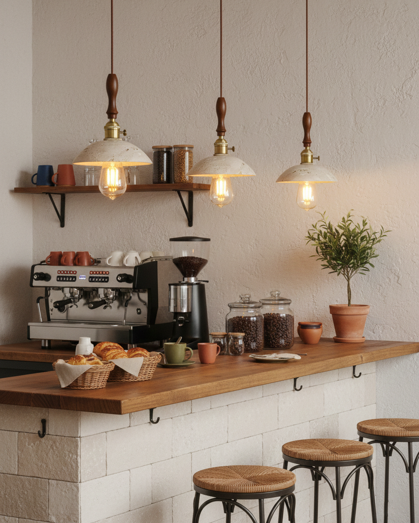 Seruine travertin hanglamp