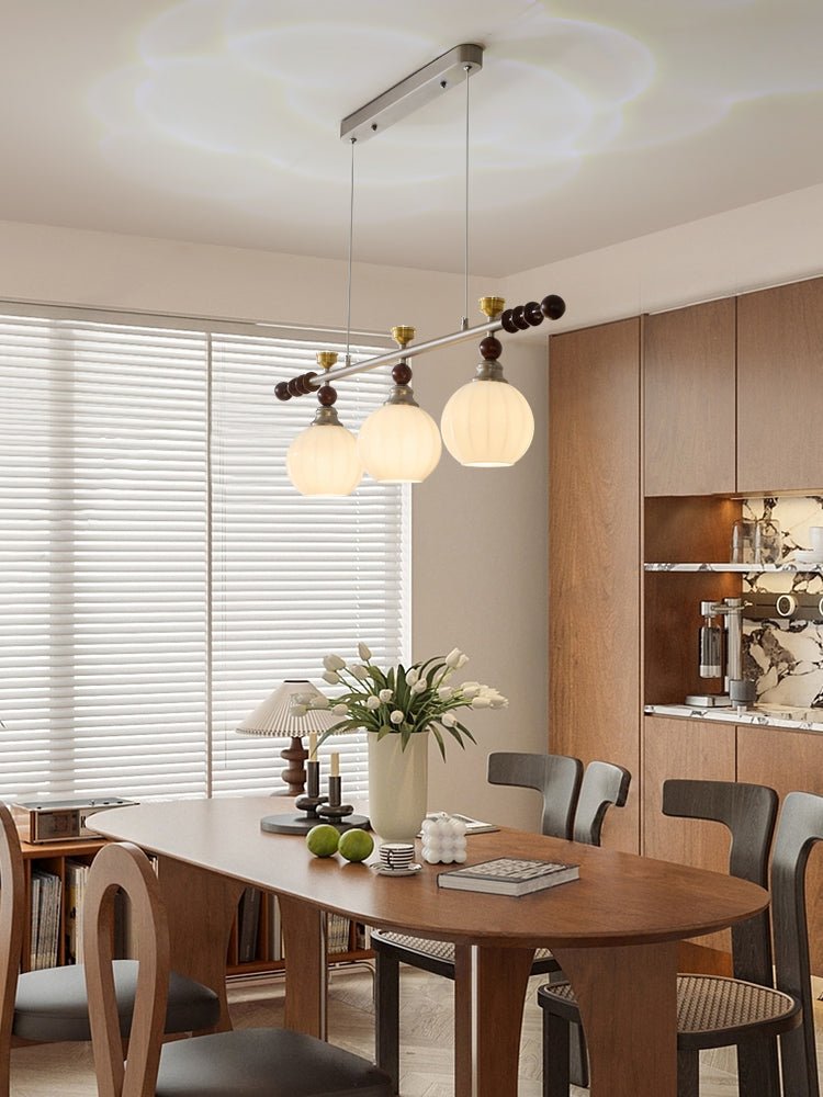 Otheia elegantie Vintage Lineaire hanglamp van Hout