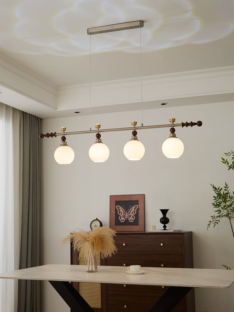 Otheia elegantie Vintage Lineaire hanglamp van Hout