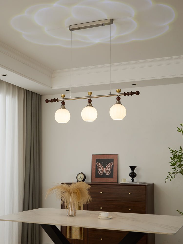 Otheia elegantie Vintage Lineaire hanglamp van Hout