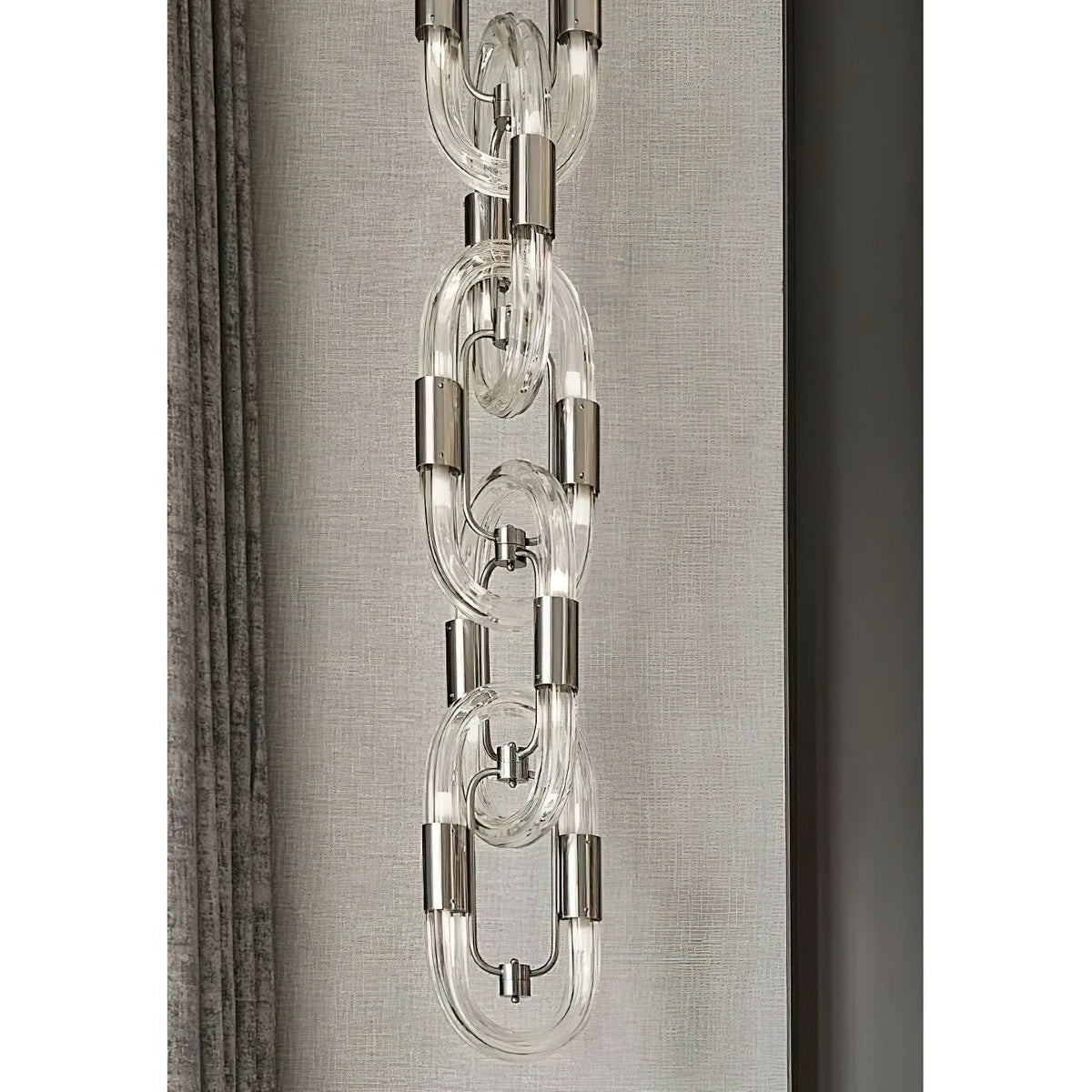 Moderne hanglamp van roestvrij staal met ketting