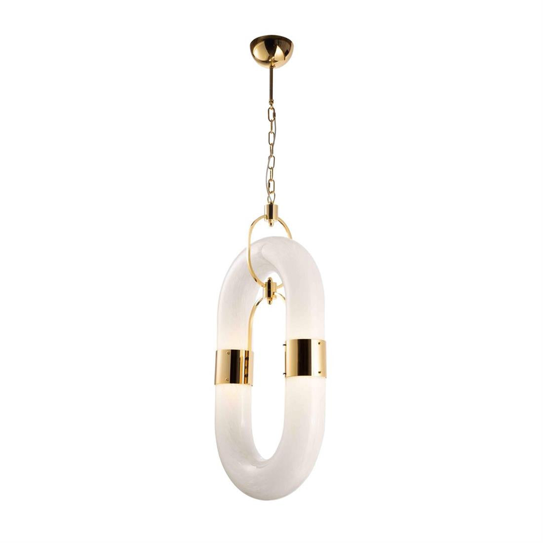 Moderne hanglamp van roestvrij staal met ketting