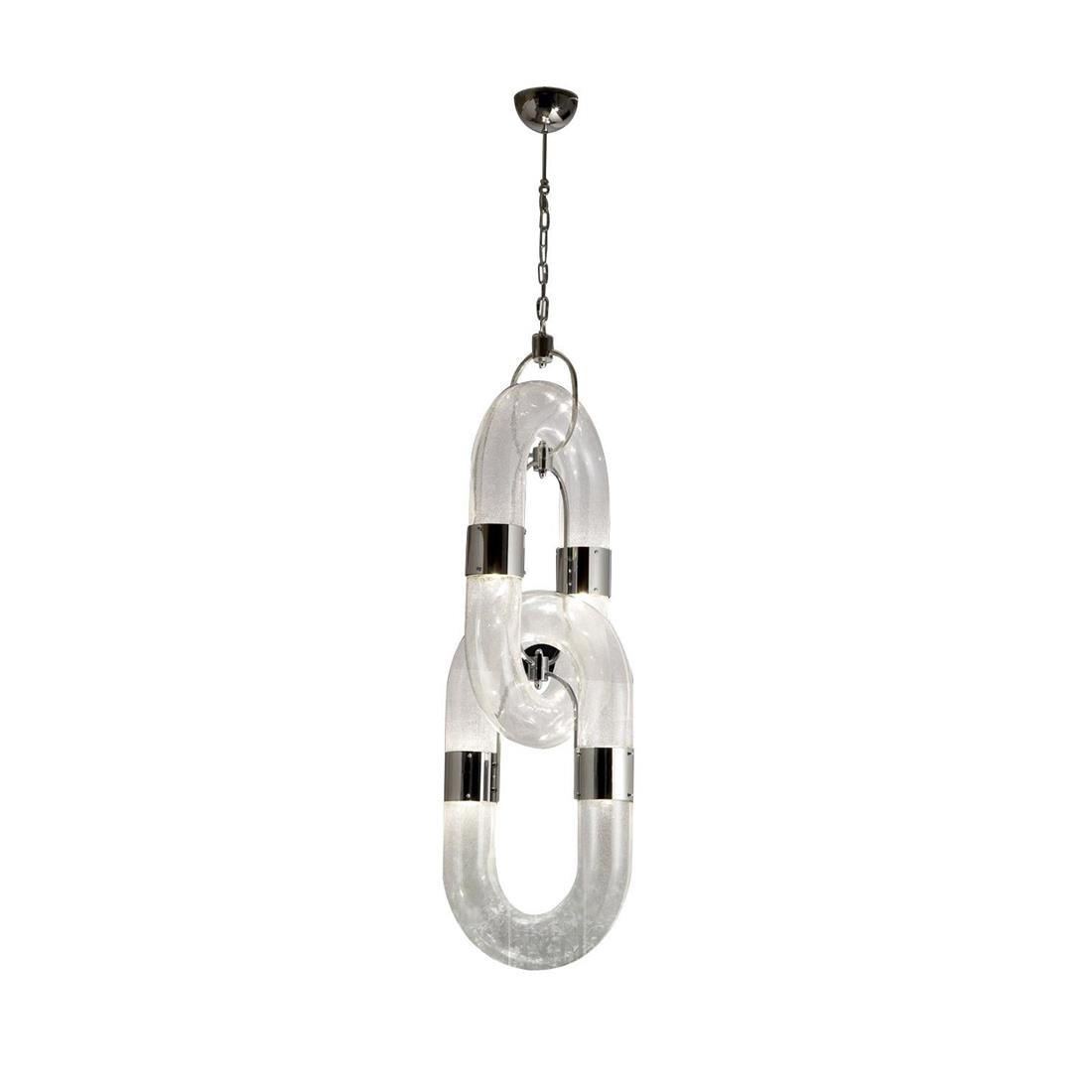 Moderne hanglamp van roestvrij staal met ketting
