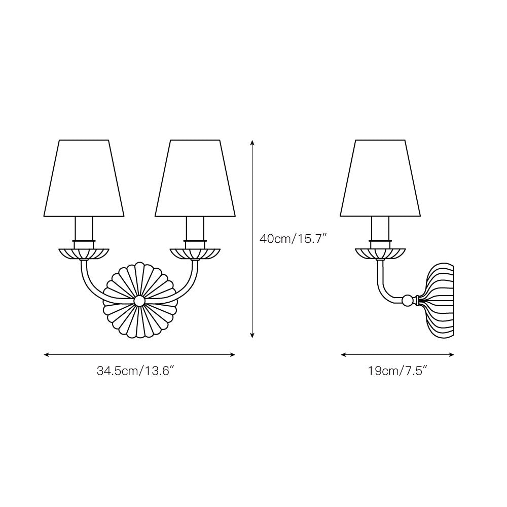 Antoinette Franse wandlamp