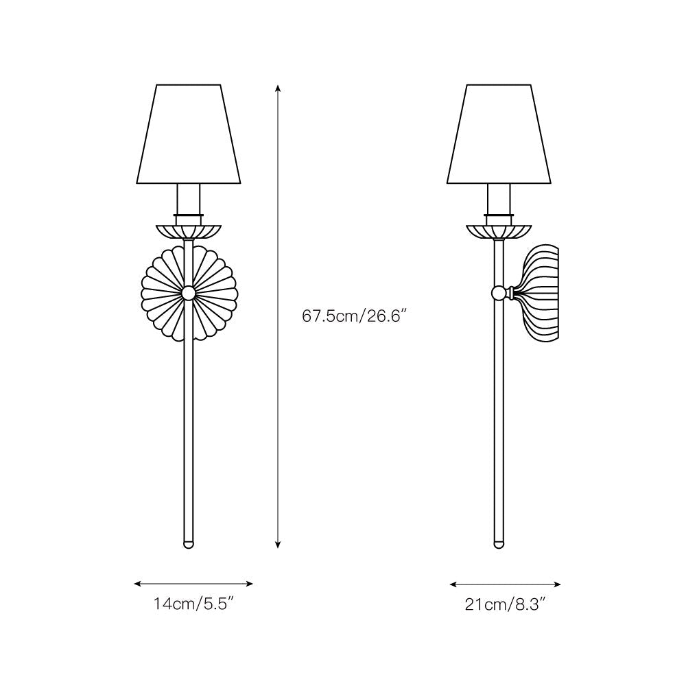 Antoinette Franse wandlamp