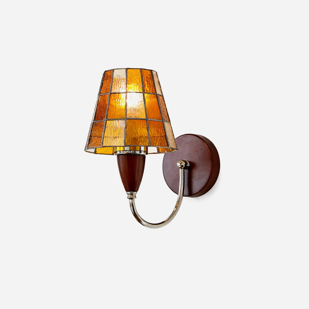 Ambrielle wandlamp met amberkleurige kap