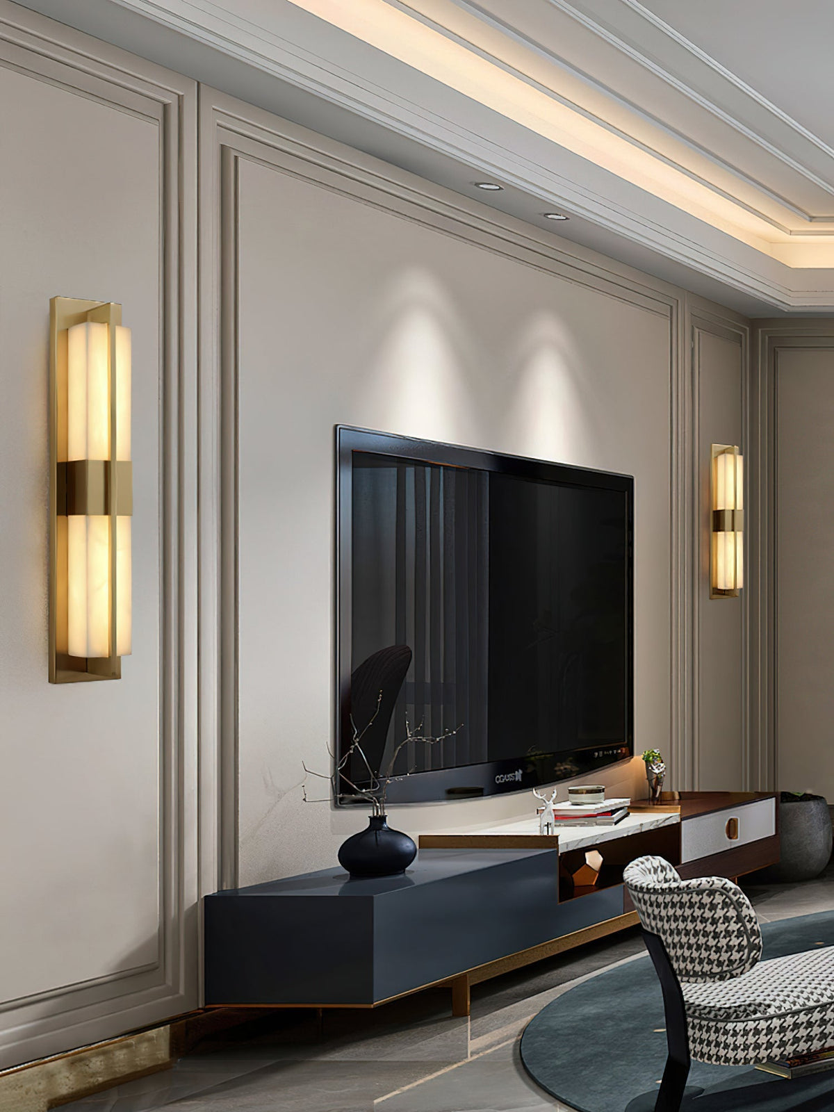 Renanine wandlamp met afwerking
