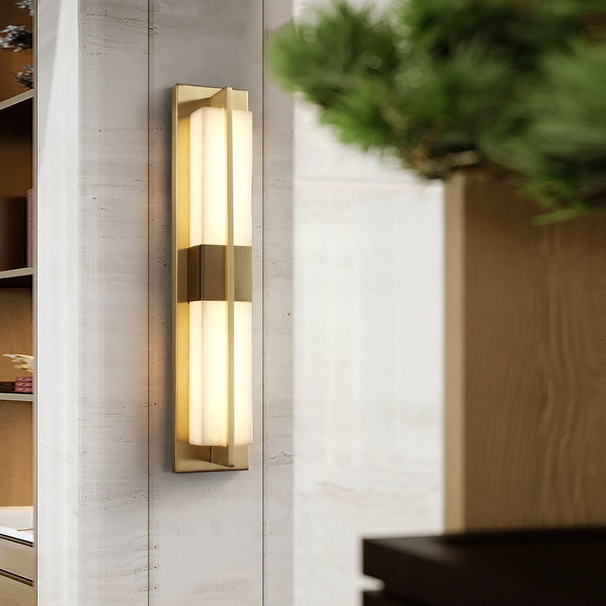 Renanine wandlamp met afwerking