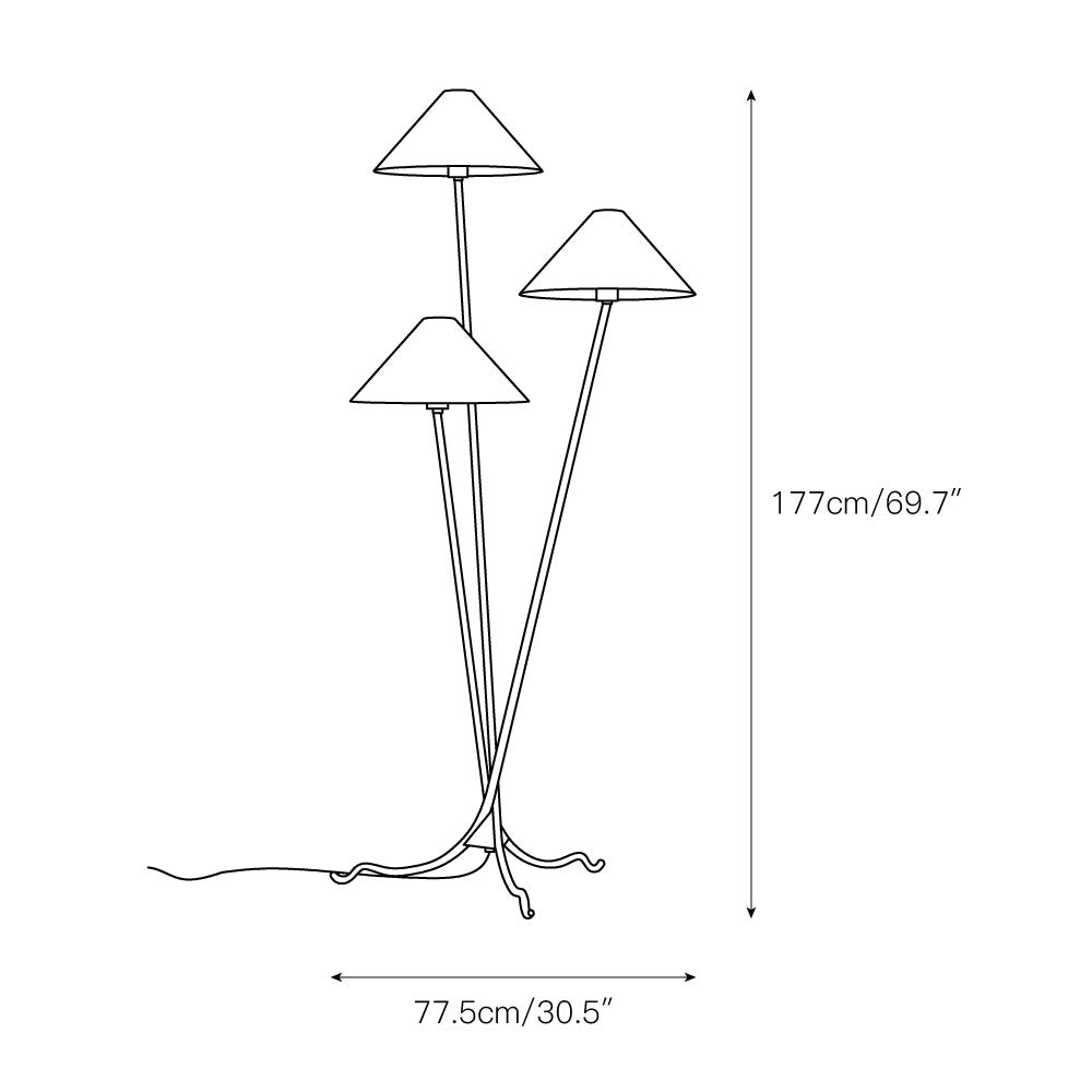 Cypress vloerlamp