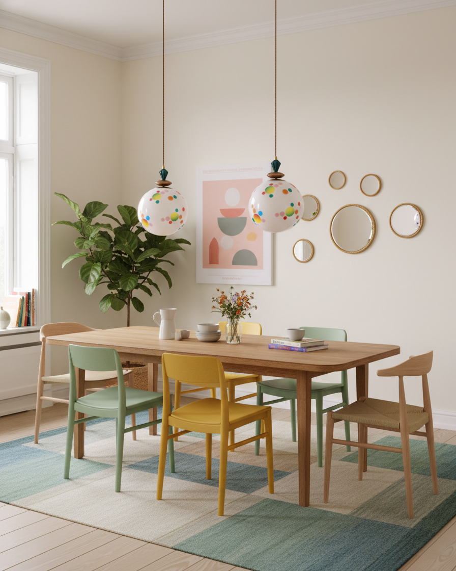 Kismet hanglamp met glazen kap