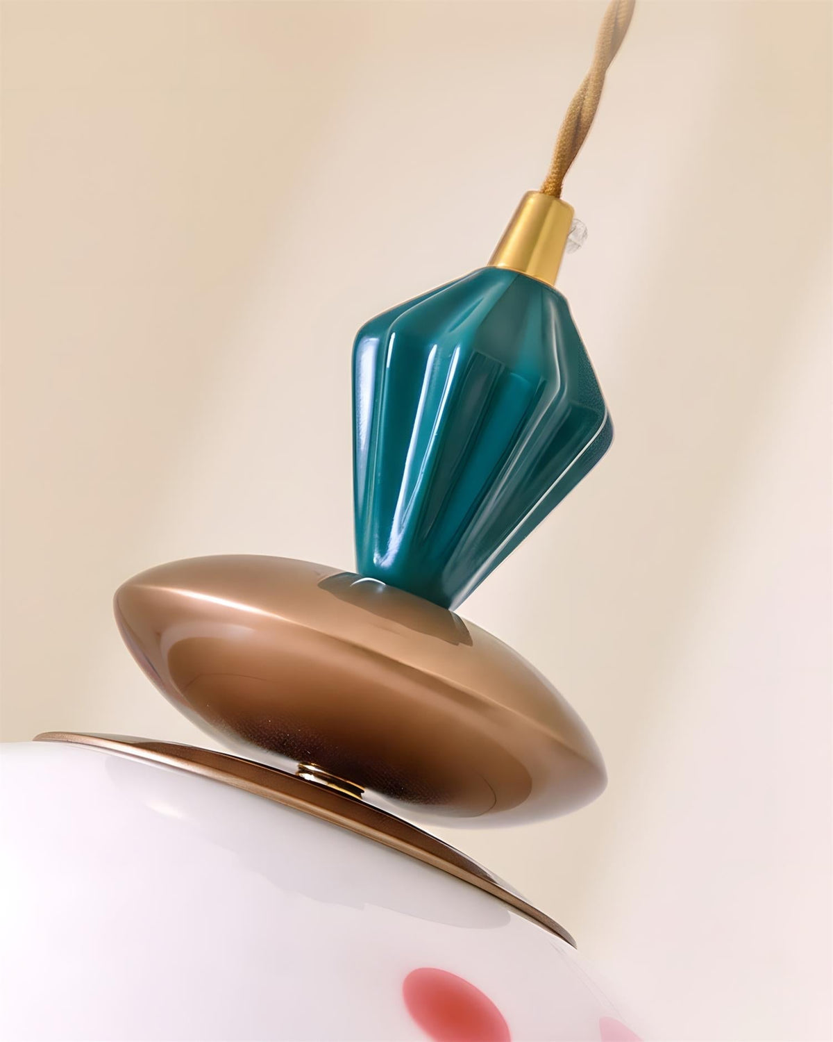 Kismet hanglamp met glazen kap
