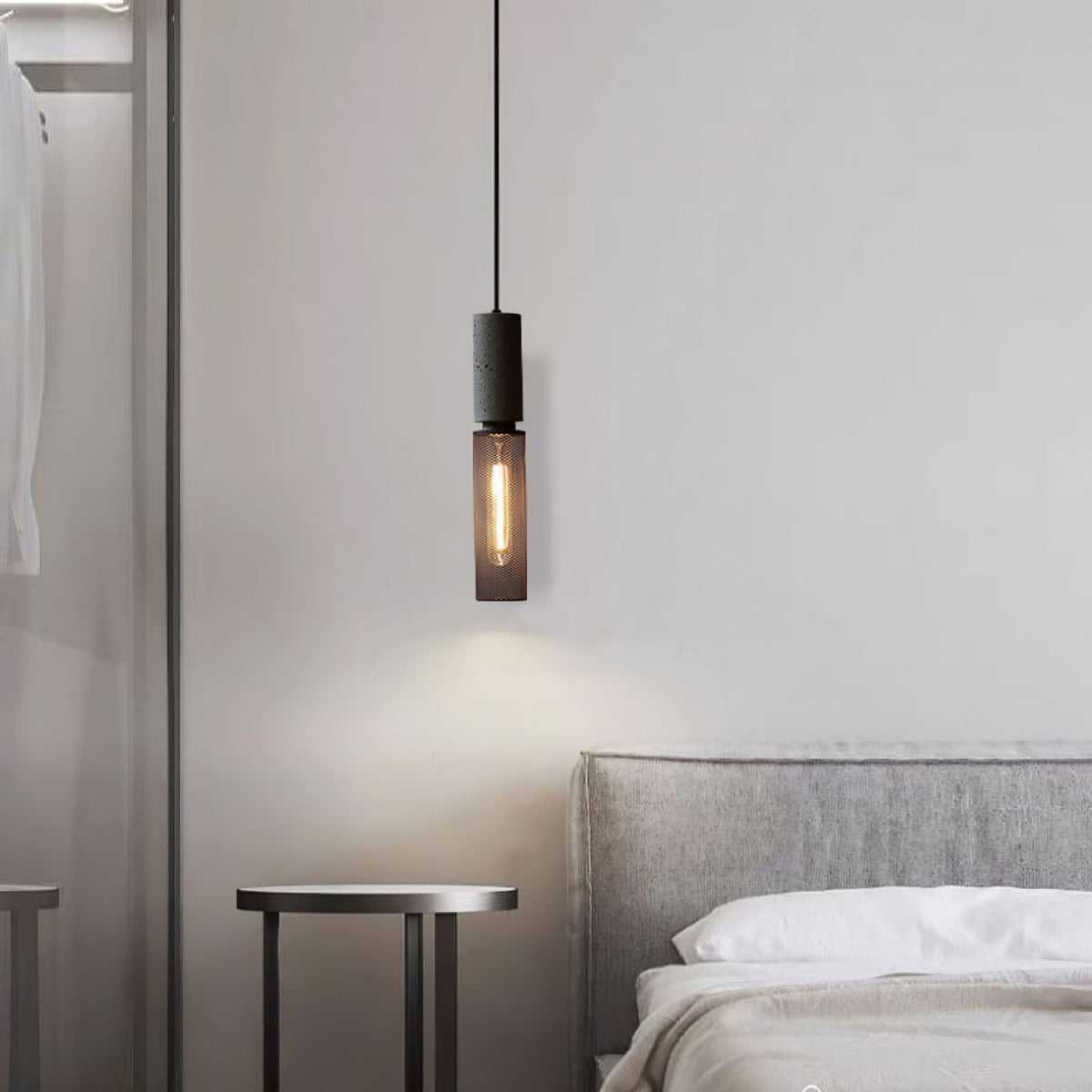 Lumeraine hanglamp van cement met mesh