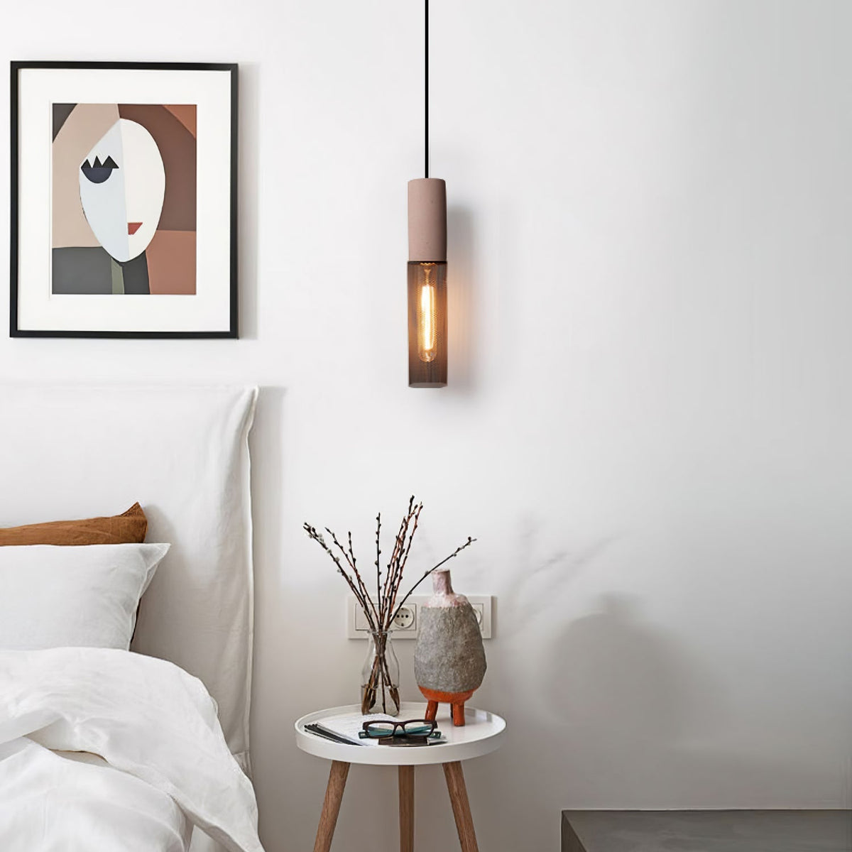 Lumeraine hanglamp van cement met mesh
