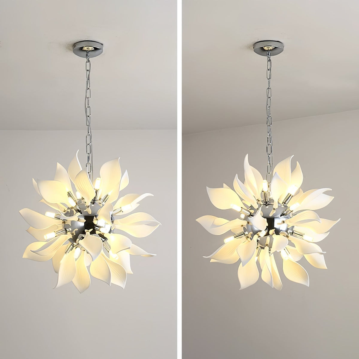 Avir hanglamp met keramische bloemblaadjes