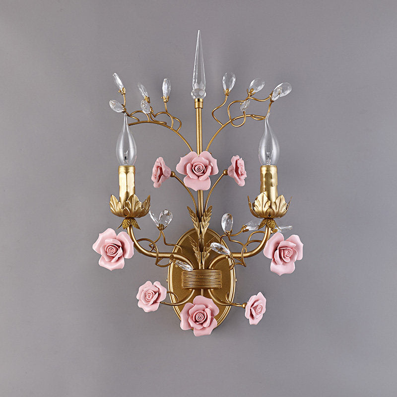 Roselyn keramische wijnstok wandlamp