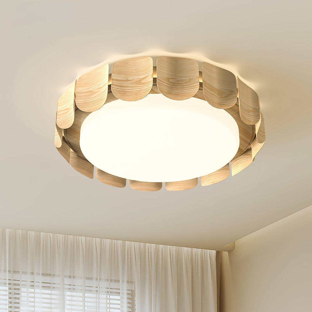 Ardura walnoothout plafondlamp met LED