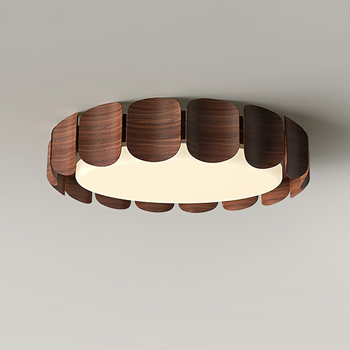 Ardura walnoothout plafondlamp met LED