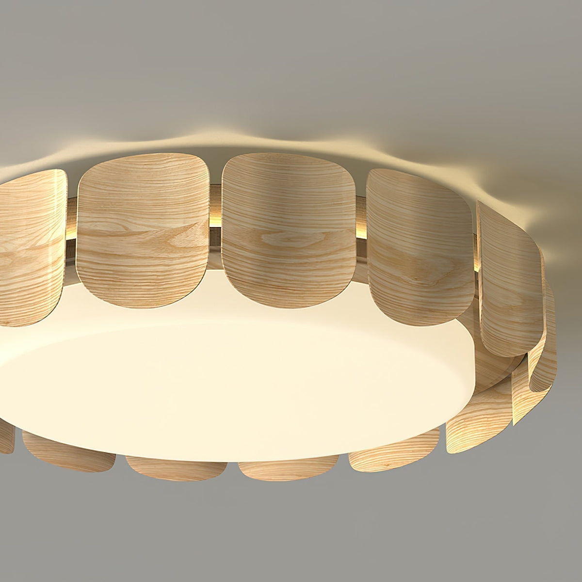 Ardura walnoothout plafondlamp met LED