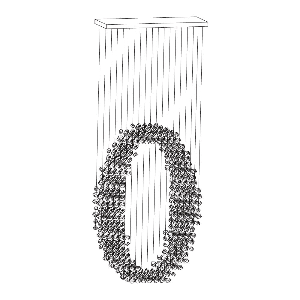Marinelle Koolsteensculpturale Kroonluchter met Letter M tot R