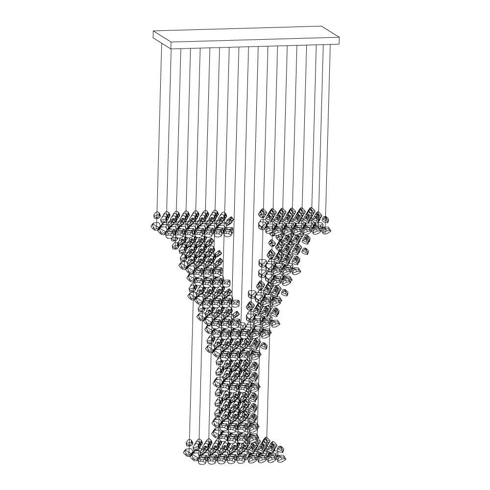 Selorella Koolsteensculpturale Kroonluchter met Letter S tot Z
