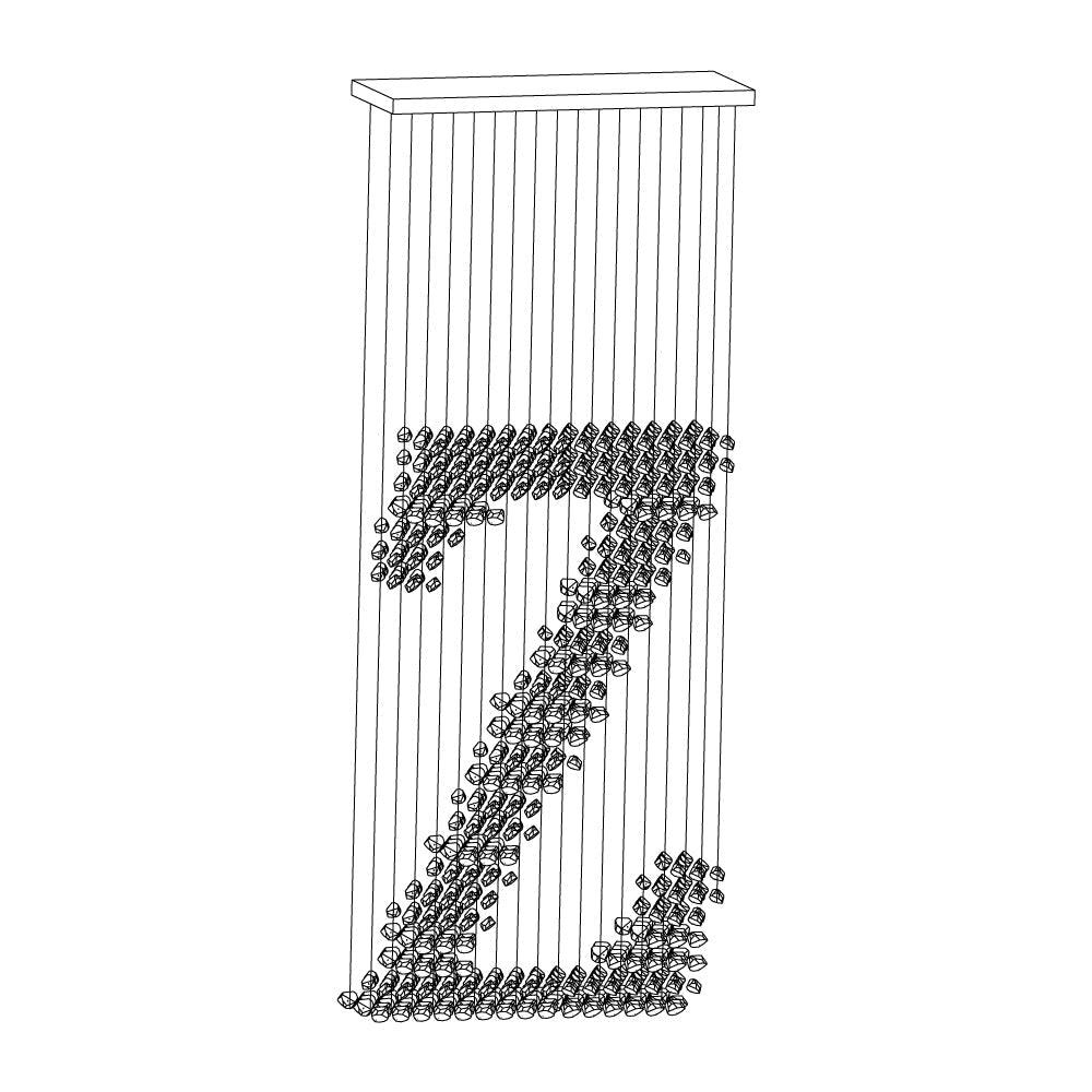Wyatt Moderne kroonluchter van steen