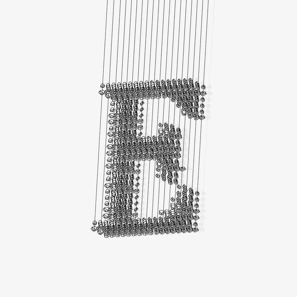 Glyph Minimalistische kroonluchter van steen