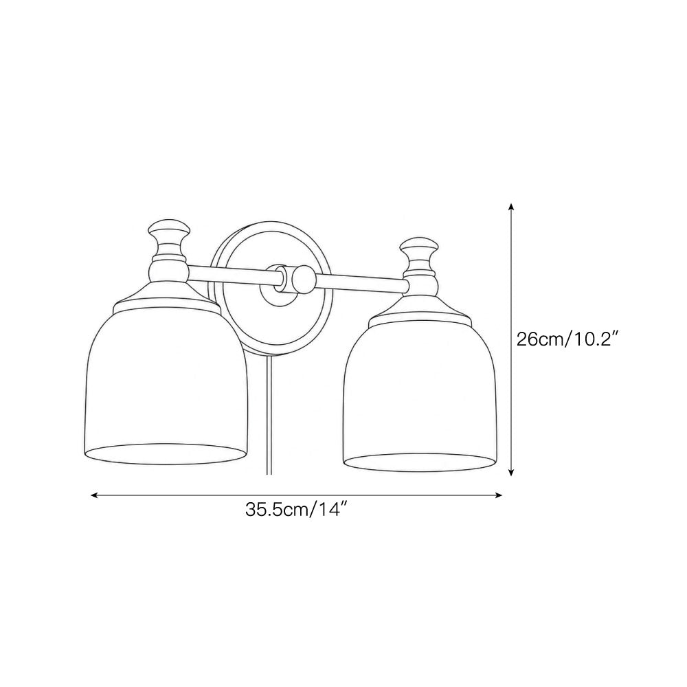 Celiaya Chart-glas wandlamp met stekker