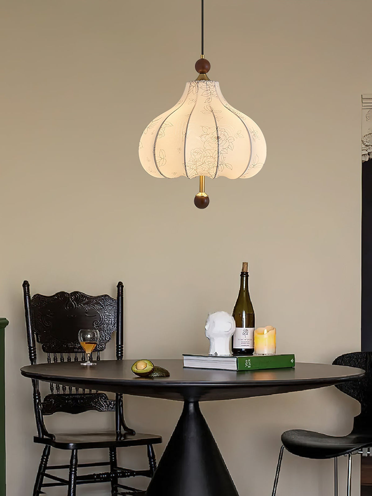Favian Vintage Houten hanglamp