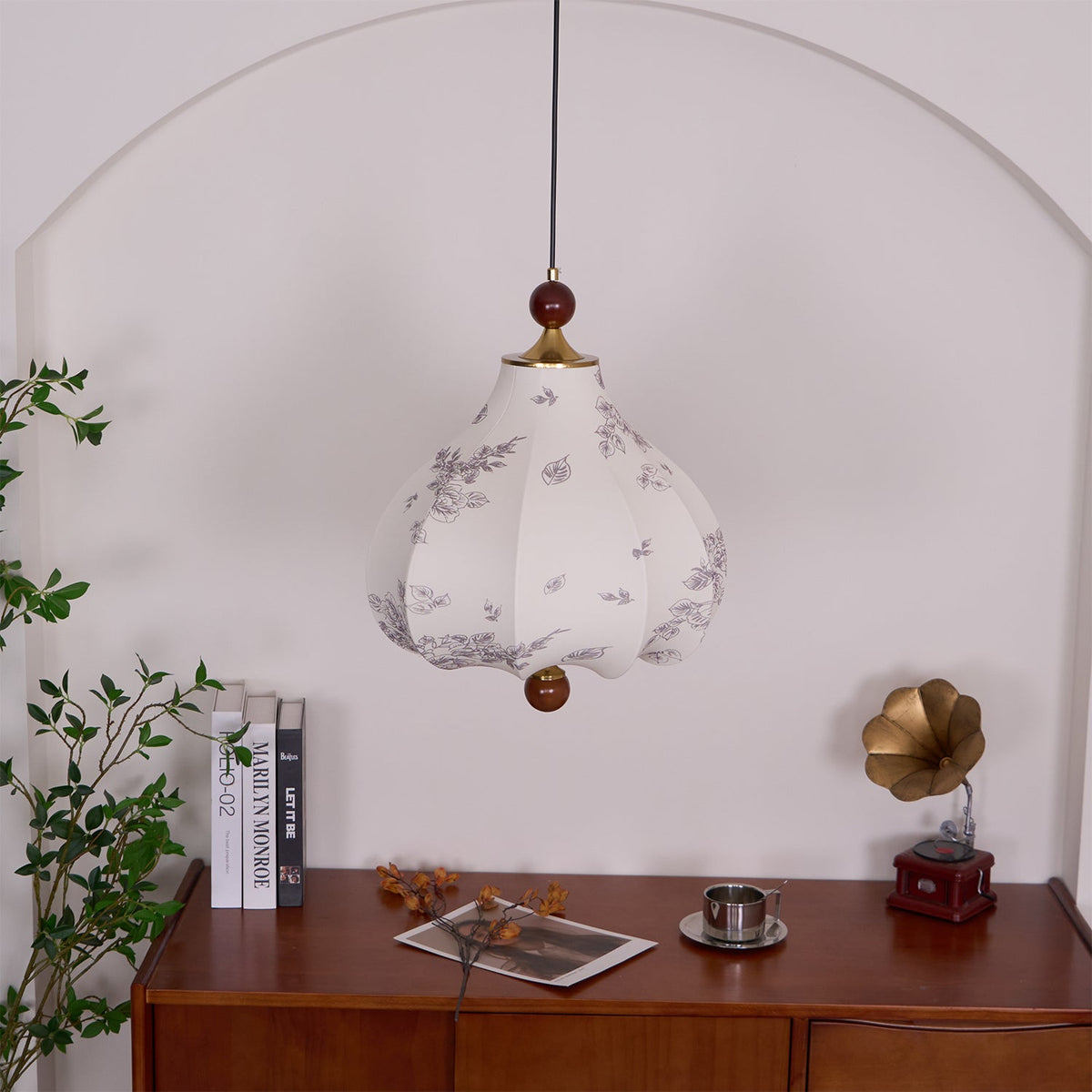 Favian Vintage Houten hanglamp