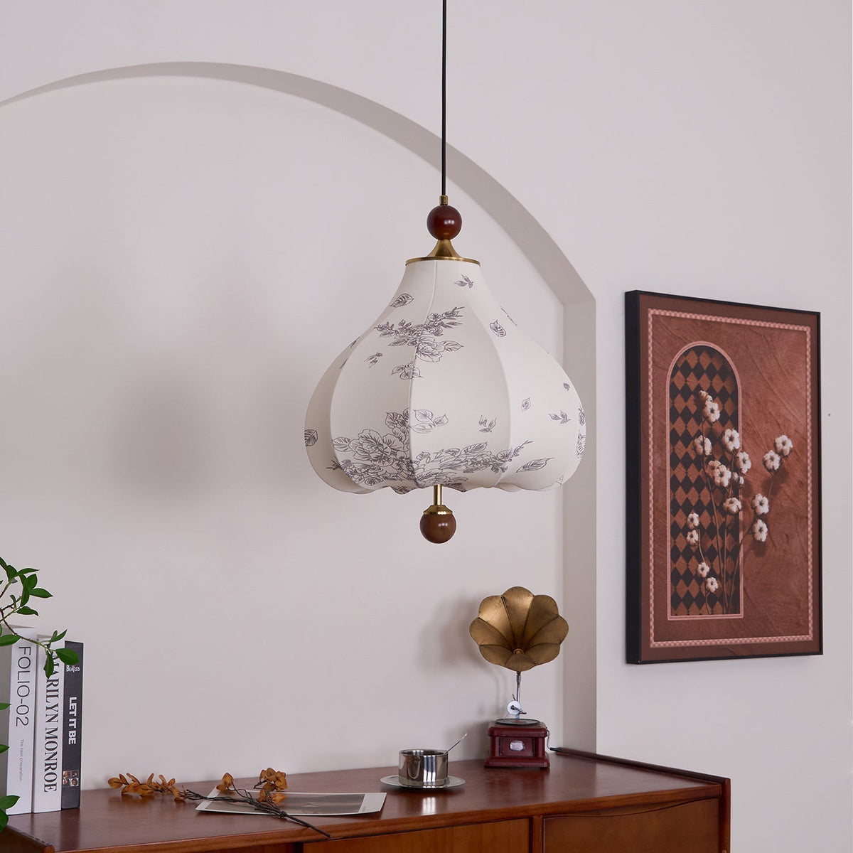 Favian Vintage Houten hanglamp