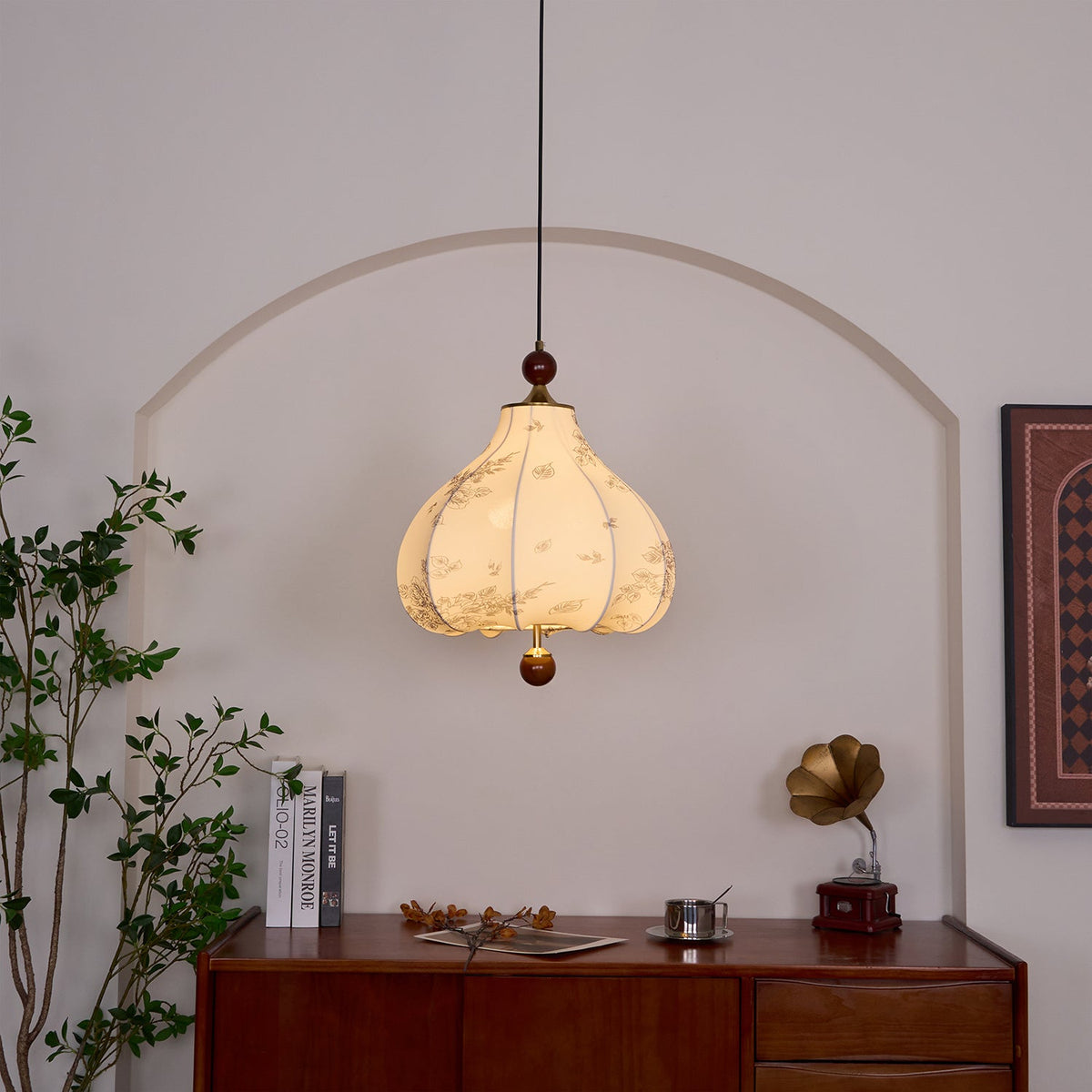 Favian Vintage Houten hanglamp