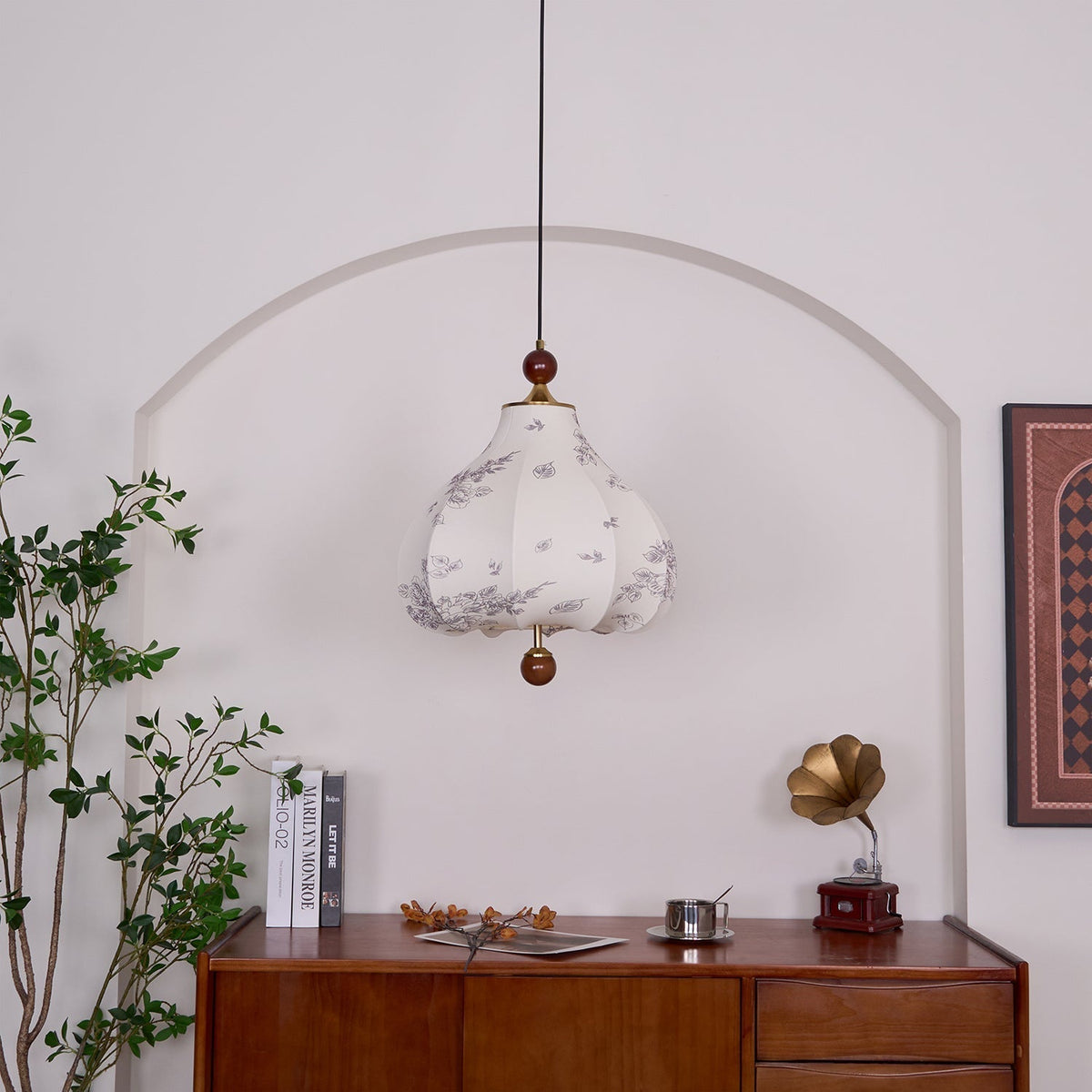 Favian Vintage Houten hanglamp
