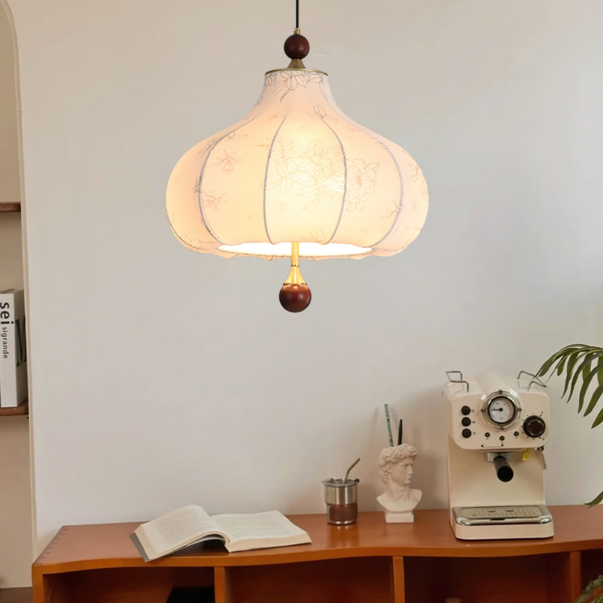 Favian Vintage Houten hanglamp