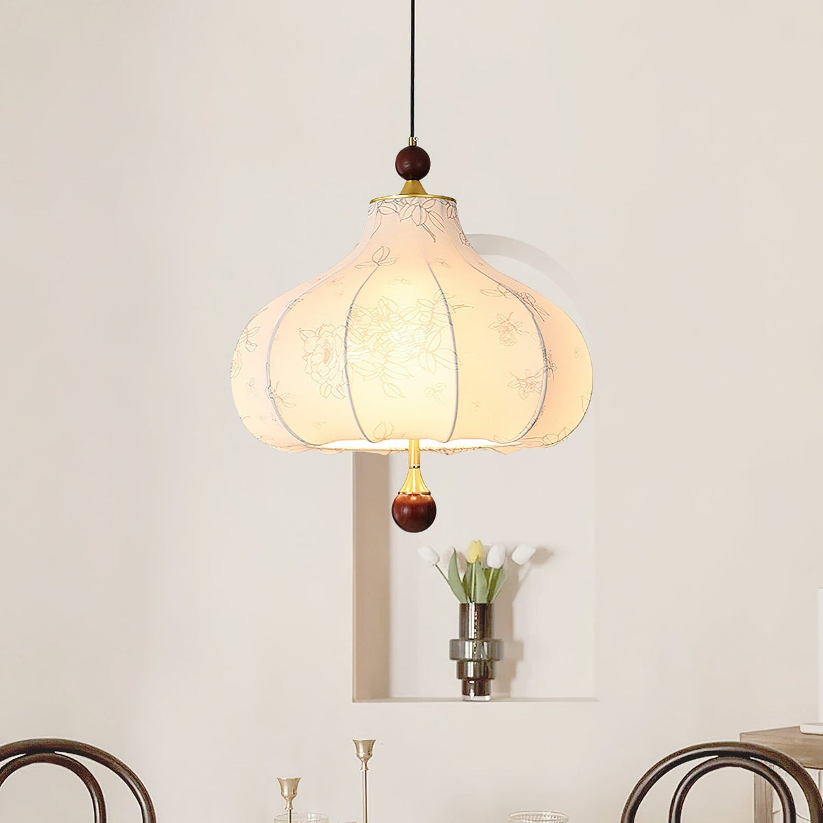Favian Vintage Houten hanglamp