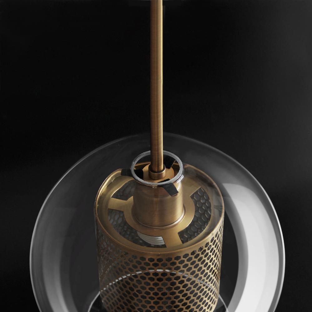 Veleine hanglamp met glazen kap voor woonkamer