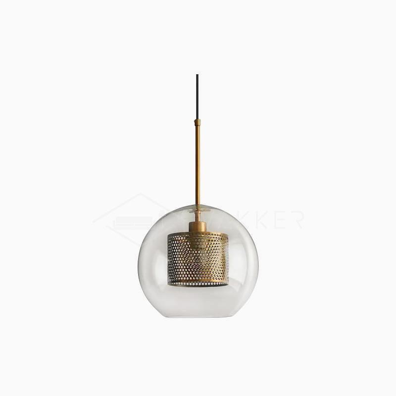Veleine hanglamp met glazen kap voor woonkamer