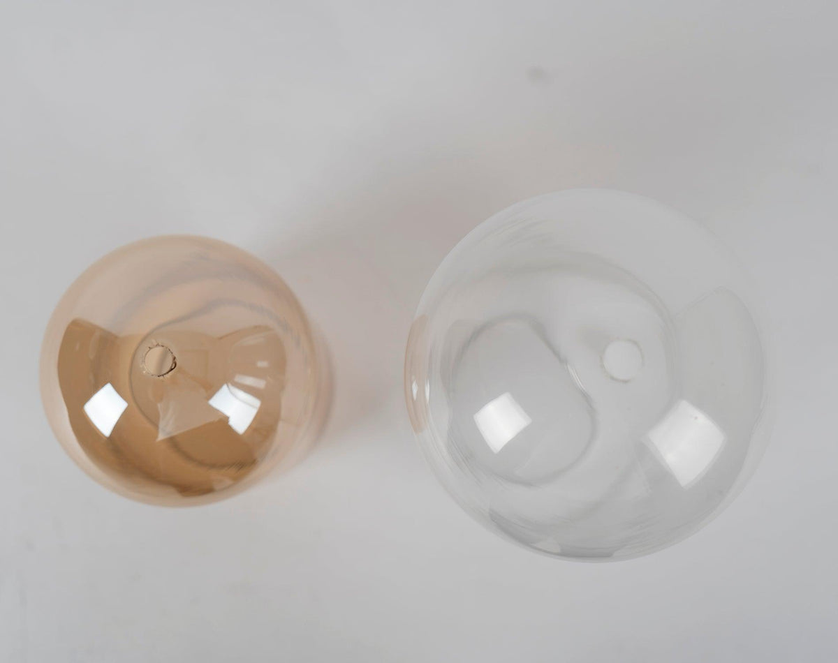 Veleine hanglamp met glazen kap voor woonkamer