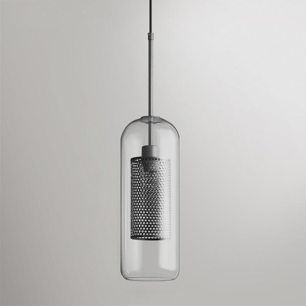 Veleine hanglamp met glazen kap voor woonkamer