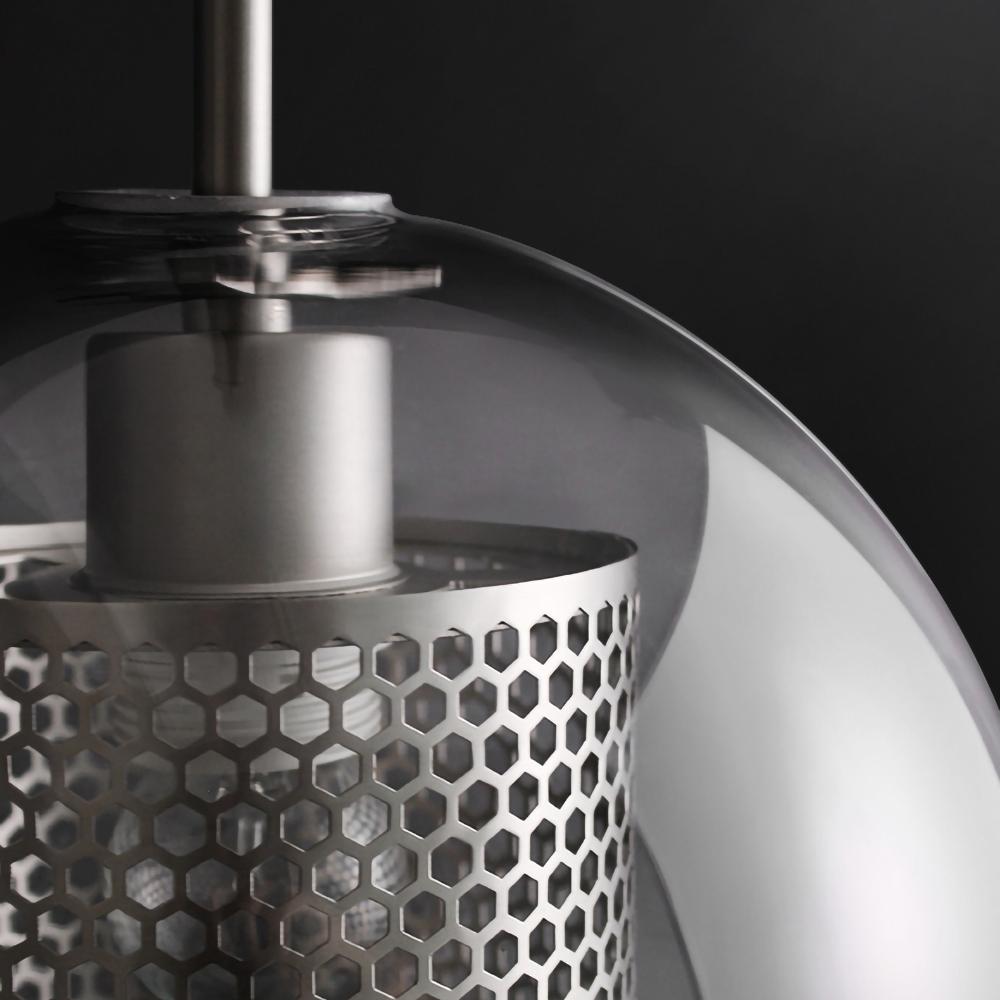 Veleine hanglamp met glazen kap voor woonkamer