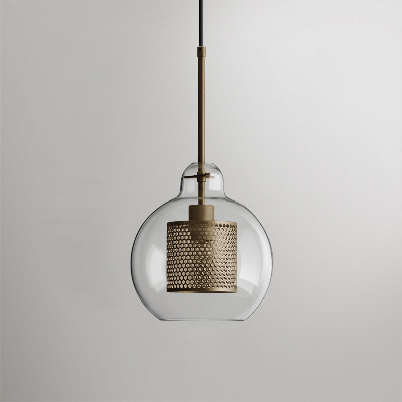 Veleine hanglamp met glazen kap voor woonkamer